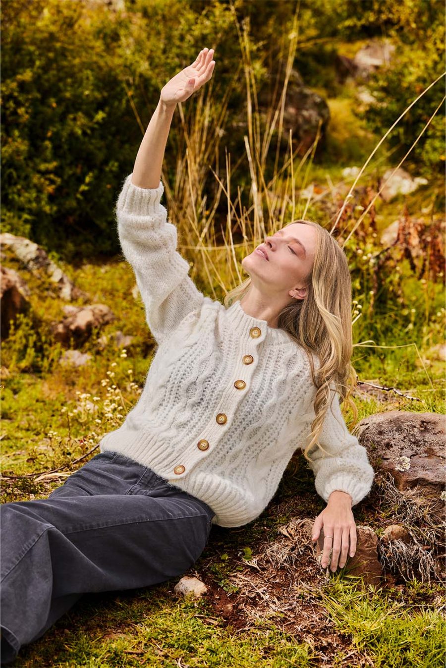 Cardigan Ginebra Hueso