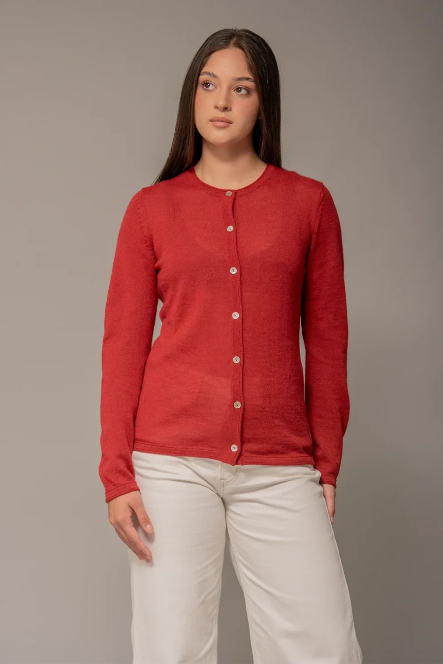 Cardigan Rose Rojo