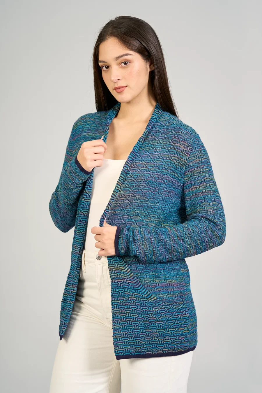 Cardigan Mosaico Turquesa