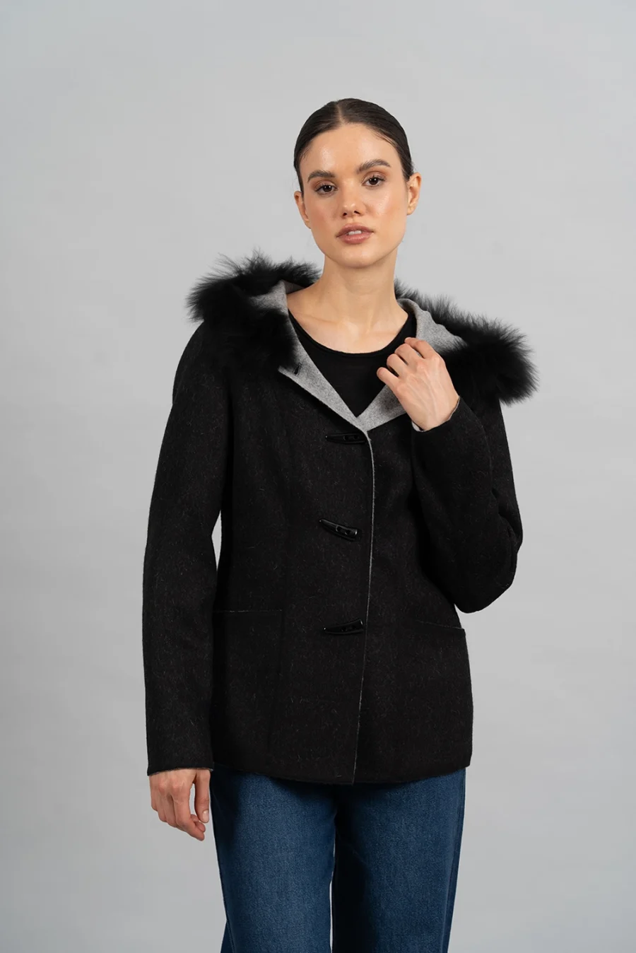 Saco Ariana Charcoal/Plata