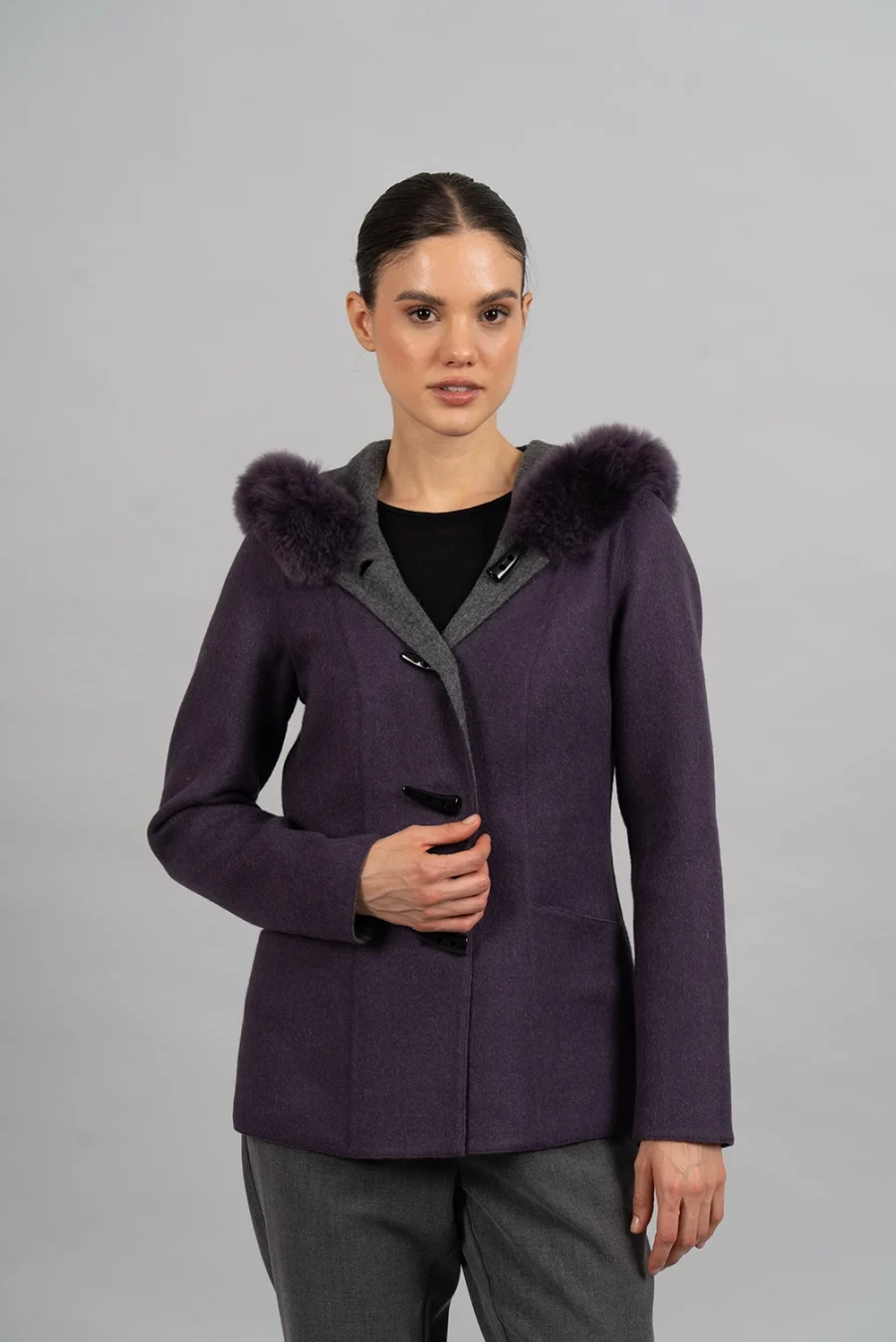 Saco Ariana Morado/Gris