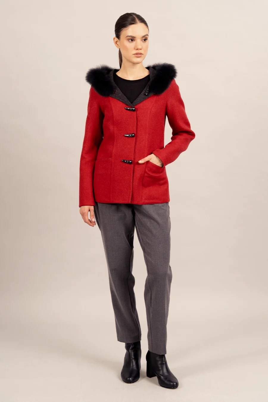Saco Ariana Rojo/Negro