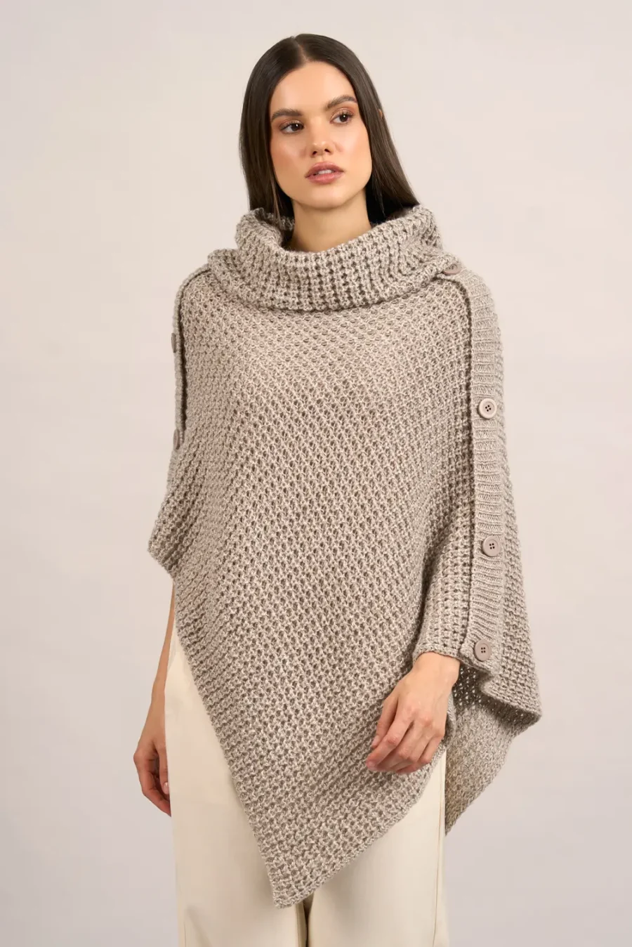 Poncho Lucinda Beige Molinette