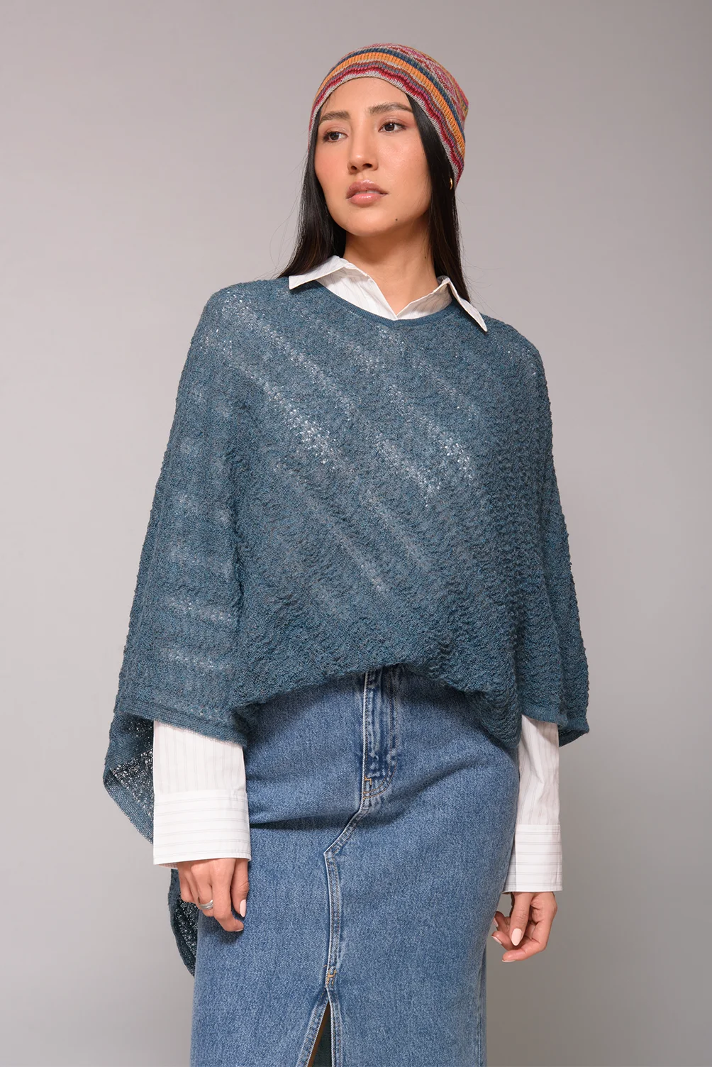 Poncho Selena_Turquesa Osc_1