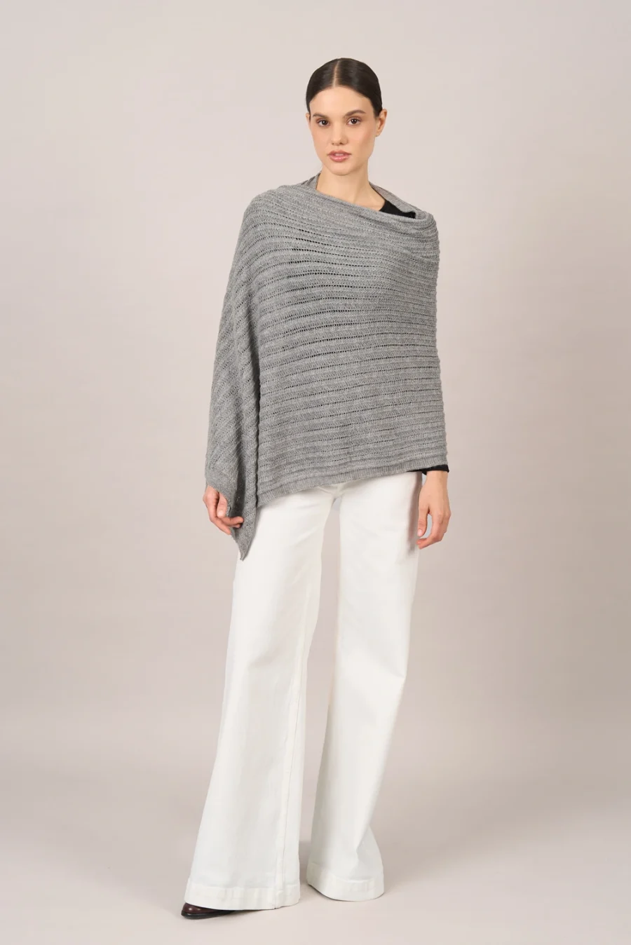 Thais Silver Openwork Shawl