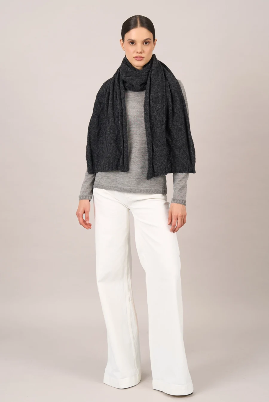 Salma Charcoal Scarf