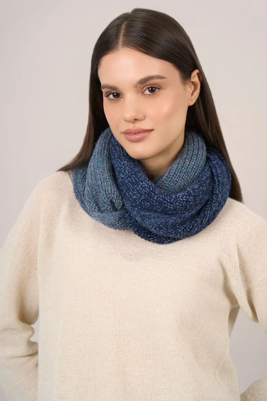 Mabel Blue Marl Neck Warmer