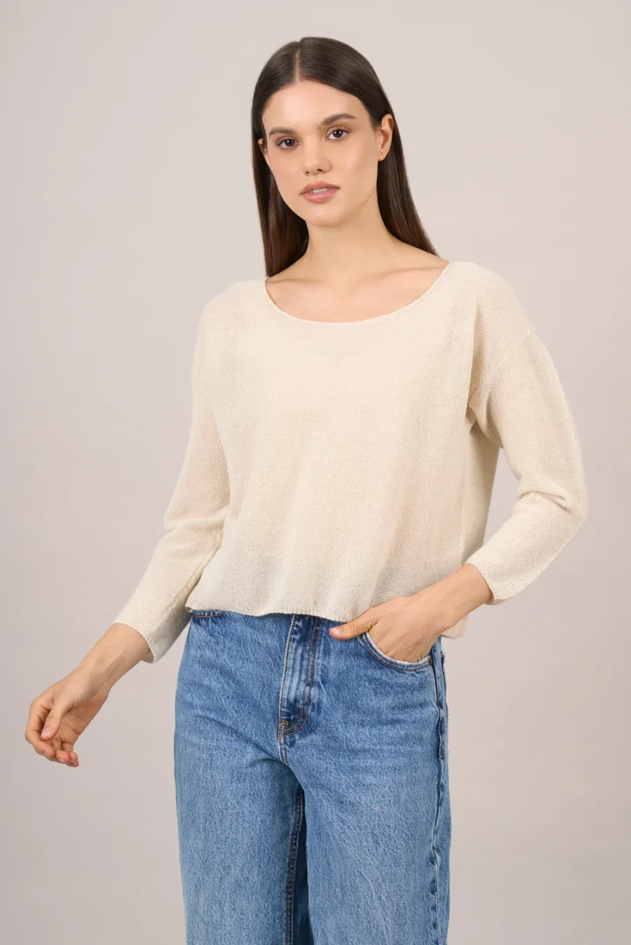 Zahira Bone Sweater