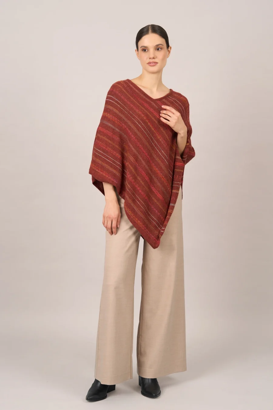 Berlin Burgundy Poncho