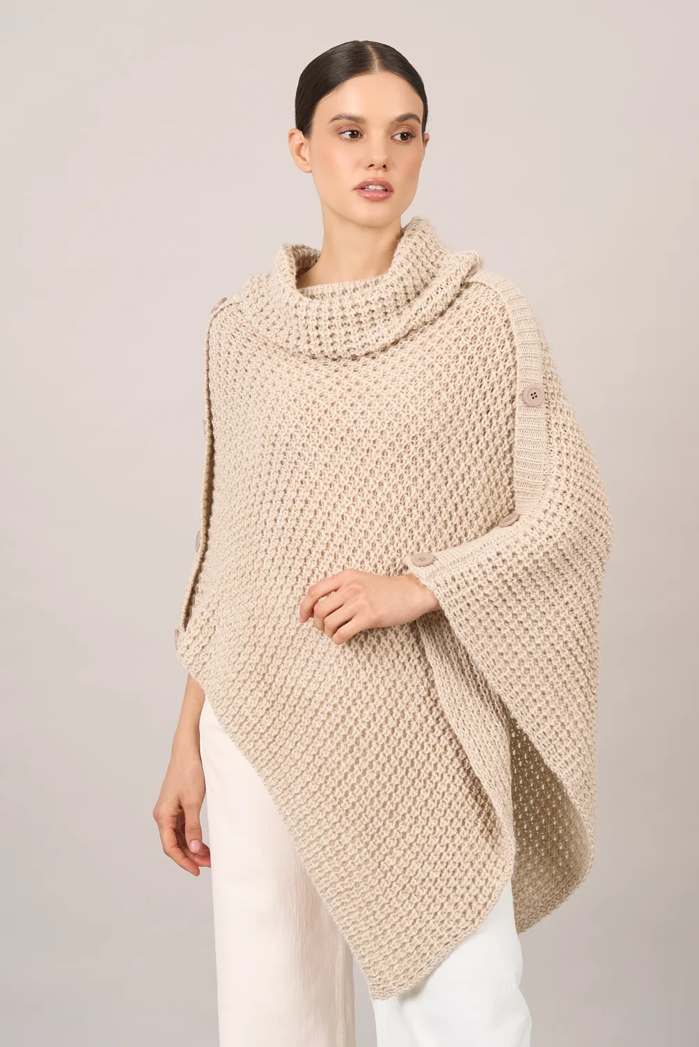 Lucinda Beige Poncho