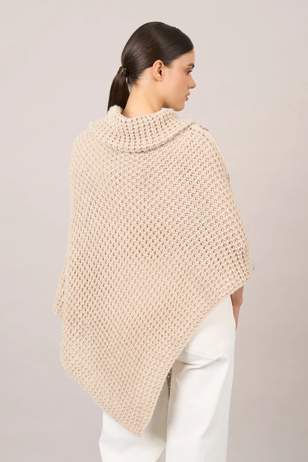 Lucinda Beige Poncho