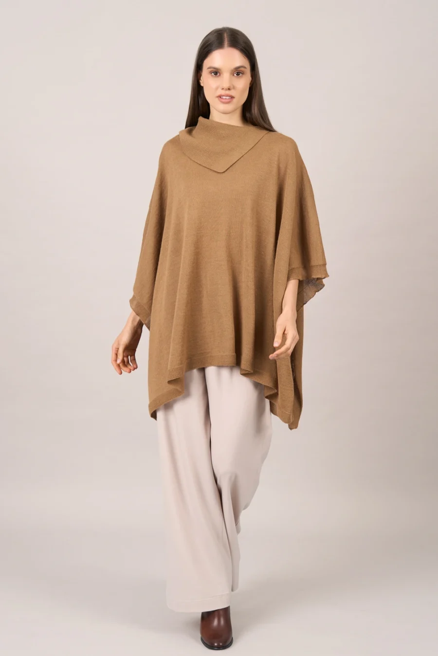 Melania Camel Poncho