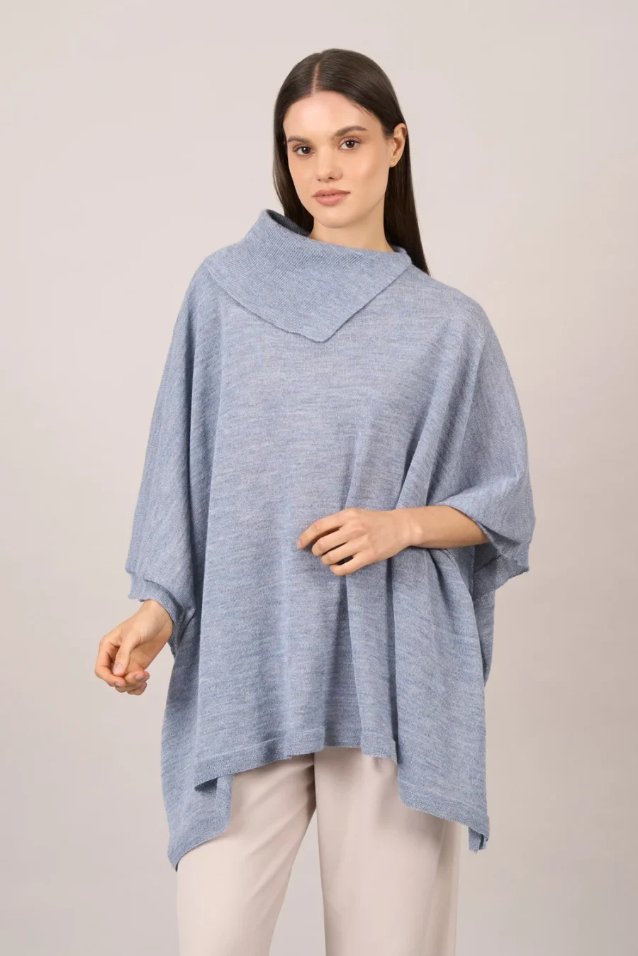 Melania Sky Blue Poncho