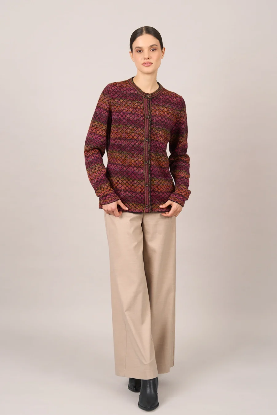 Rainbow Black Cardigan